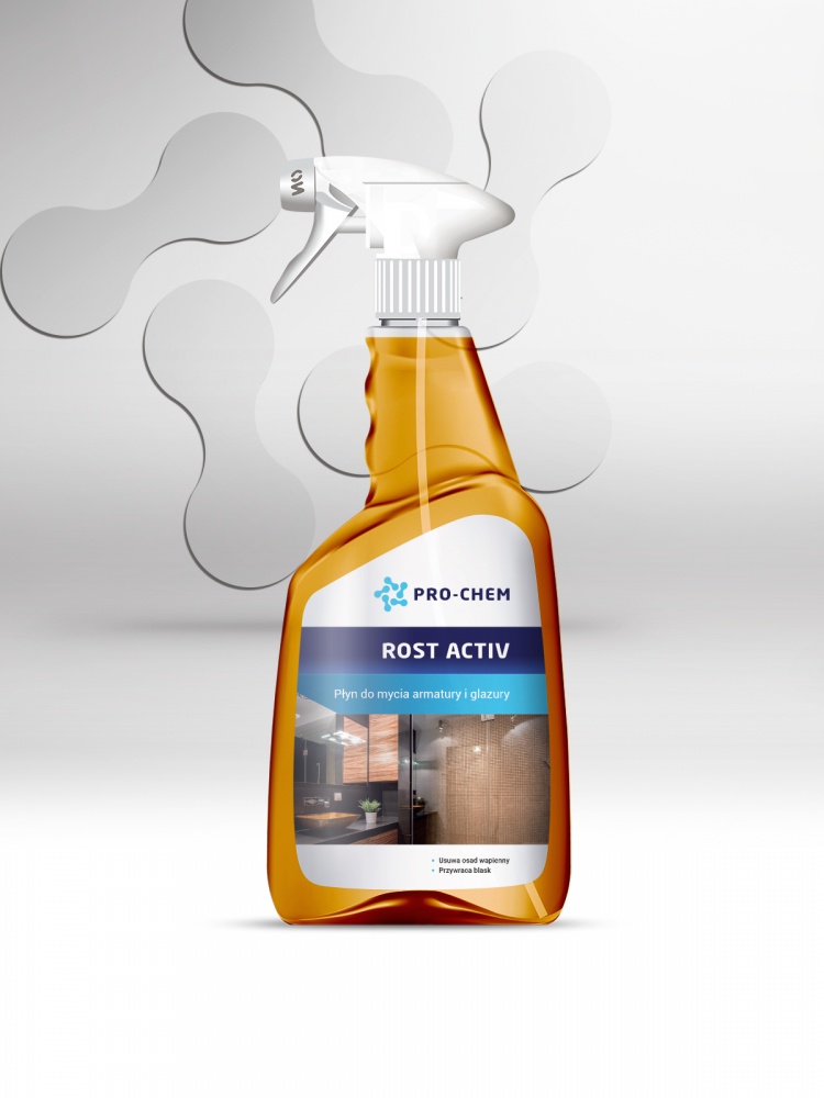 ROST ACTIV- Płyn do usuwania osadów wapiennych z kabin prysznicowych ...